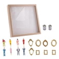 thumbnail image 1 of Kit de marco de caja de sombra con silueta de mini museo DIY para bodas y hogar. Madera, 1 of 9