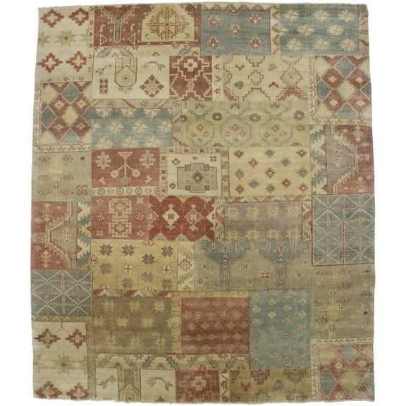 Tribal Multicolored Patchwork 8X10 Oriental Area Rug Indoor Carpet