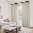 thumbnail image 5 of Jainmy Pinch Pleated Linen Curtains, Boho Light Filtering Living Room Bedroom Curtain,Window Treatments with Hook,Natural Linen, 40x90 inch, 2 Panels, 5 of 11