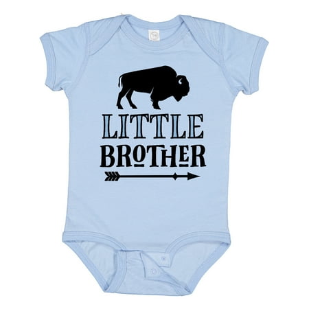 

Inktastic Little Brother Native Buffalo Gift Baby Boy Bodysuit