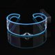 thumbnail image 5 of Gafas de sol con visera LED y escudo de una pieza, creativas y futuristas, de soldado. Azul, 5 of 9