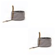 thumbnail image 3 of Billuyoard Bolsa de almacenamiento de alimentos para mascotas reutilizable portátil con gancho a presión Entrenamiento de animales Bolsa de lona Gris Bol 2piezas, 3 of 6