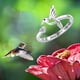 thumbnail image 3 of Anillo versátil con forma de corazón y colibrí para mujer, 3 of 5