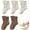 5 Pairs-d, variant on Pairs Women's Solid Mid-Calf Socks, 5-Pack Warm Thermal Socks with 35% Wool Blend, Soft & Cozy for Winter Indoor Outdoor