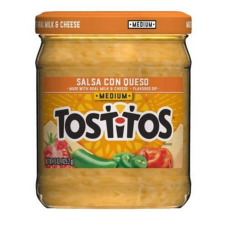 2 Pack - Tostitos Salsa Con Queso Medium 15 oz Package May Vary