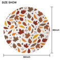 thumbnail image 6 of Autumn Fall Leaves Pattern Round Tablecloth 60" X 60",Wrinkle Wipeable Table Cloth for Kitchen Dining Room Picnic Patio Party, 6 of 6