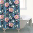 thumbnail image 4 of Pioneer Flower Floral Print Pattern Shower Curtain 84"x72", Bathroom Decorative Shower Curtain Set with 12 Hooks, Waterproof Washable, 4 of 6