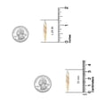 thumbnail image 5 of LeCalla 925 Sterling Silver Jewelry Three-Tone Intertwining Oval & Round Shape Polished Hoop Earrings for Women and Teen 33MM, 5 of 8