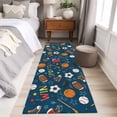 thumbnail image 4 of Navy Blue Sports 2'x6' Runner Rugs for Hallway Kitchen Bedside Non Slip Washable, Football Basketball Rugby Baseball Entryway Rug Runners with Rubber Backing, Long Carpet Runner for Laundry Room, 4 of 8
