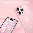 thumbnail image 3 of for iPhone 16 Pro Max Case Super Magnetic [Compatible with MagSafe] TPU Protective Translucent Matte Smooth Phone Case for iPhone 16 Pro Max 6.9'', Pink, 3 of 5