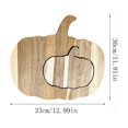 thumbnail image 3 of 2PCS Halloween Pumpkin Shaped Wood Cutting Board for kitchen Decor, Gothic Cutting Boards with Handle, Charcuterie Wooden Boards, Serving Platter for Halloween Dinner Party Kitchen Table Home Decor, 3 of 6