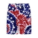 thumbnail image 3 of Pantalones cortos con estampado de bandera a rayas del Día de la Independencia para hombre Pantalones de playa con cintura elástica Pompotops  oipoqjl40722, 3 of 4