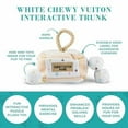 thumbnail image 6 of Haute Diggity Dog White Chewy Vuiton Trunk Activity House, Plush Designer Dog Toys with Interactive Squeaker, Stimulating Pet Enrichment, Machine-Washable & Safe Materials for All Breeds, One Size, 6 of 7