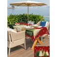 thumbnail image 4 of Outdoor Tablecloth with Umbrella Hole and Zipper, Red Christmas Tree Rectangle Table Cloth 60x102 Inch Waterproof Tablecloth, Xmas Tree Winter Snowflake Picnic Table Cover for Patio Camping, 4 of 7