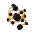 thumbnail image 1 of Anillo de diamantes de imitación Zulema negro vintage Punk, 1 of 8