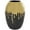 Black Abstract Round 9" x 9" x 13", variant on CosmoLiving by Cosmopolitan 14" Abstract White Ceramic Vase with Abstract Gold Melting Drips