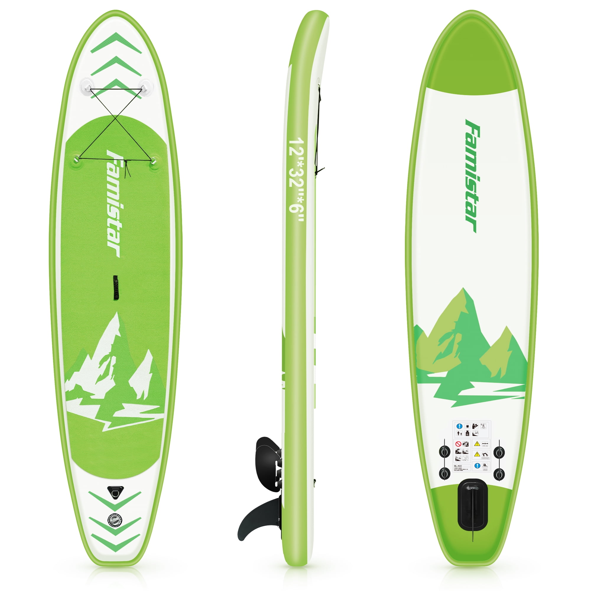 12 ft Inflatable Premium Stand Up Paddle Board for Surfing, Fishing, Yoga, Playing