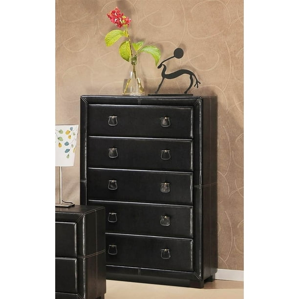 18 in. Deep Bedroom Chest in Black