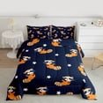 thumbnail image 3 of Manfei Teens Cartoon Raccoon Full Size Comforter Sets for Teen, Galaxy Stars Print Bedding Comforter Set, Kawaii Animal Reversible Bedding Sets, Lightweight Room Decor, 3pcs, 3 of 9
