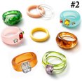 thumbnail image 3 of Resin Ring Fashion Transparent Acrylic Statement Ring Knuckle Ring Finger Ring, 3 of 10
