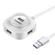 thumbnail image 2 of 4 puertos USB Hub Portable Multiport Splitter Adapter Extender para libro Laptop PC Usb3.0 blanco 0.2m jinwen Divisor de hub, 2 of 8