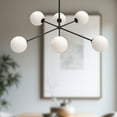 thumbnail image 3 of Alora Lighting Ch549640op Cassia 6 Light 40" Wide Chandelier - Black, 3 of 7