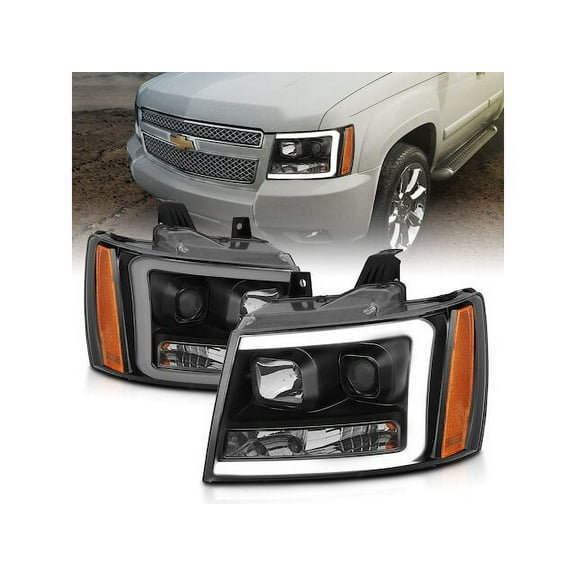 Headlight Set - Compatible with 2007 - 2014 Chevy Tahoe 2008 2009 2010 2011 2012 2013