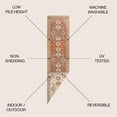 thumbnail image 4 of JONATHAN Y SAVANNAH 2 x 8 Runner Rug, Bijan Vintage Medallion Machine-Washable Reversible - Terra/Blue/Cream, SVH107A-28, 4 of 9