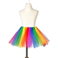 thumbnail image 5 of Rainbow Tulle A Line Short Tutus Skirt Princess Ballet Dance Dress Birthday Party Halloween Costume for Kids Little Girl, 5 of 8