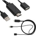 thumbnail image 4 of FIGT-2 in 1 1080P USB Female to HDMI Male HDTV Adapter Cable Cord for iPhone Android【0508】, 4 of 5