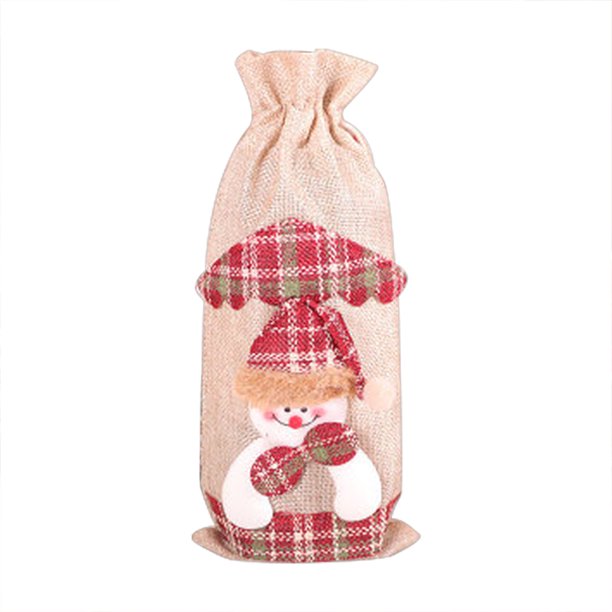 Ganfancp Set de Vino de Navidad Decoración Set de Botellas de Vino Vacaciones Ofertas Flash Liquidación 1 X Soporte para Botellas de Vino