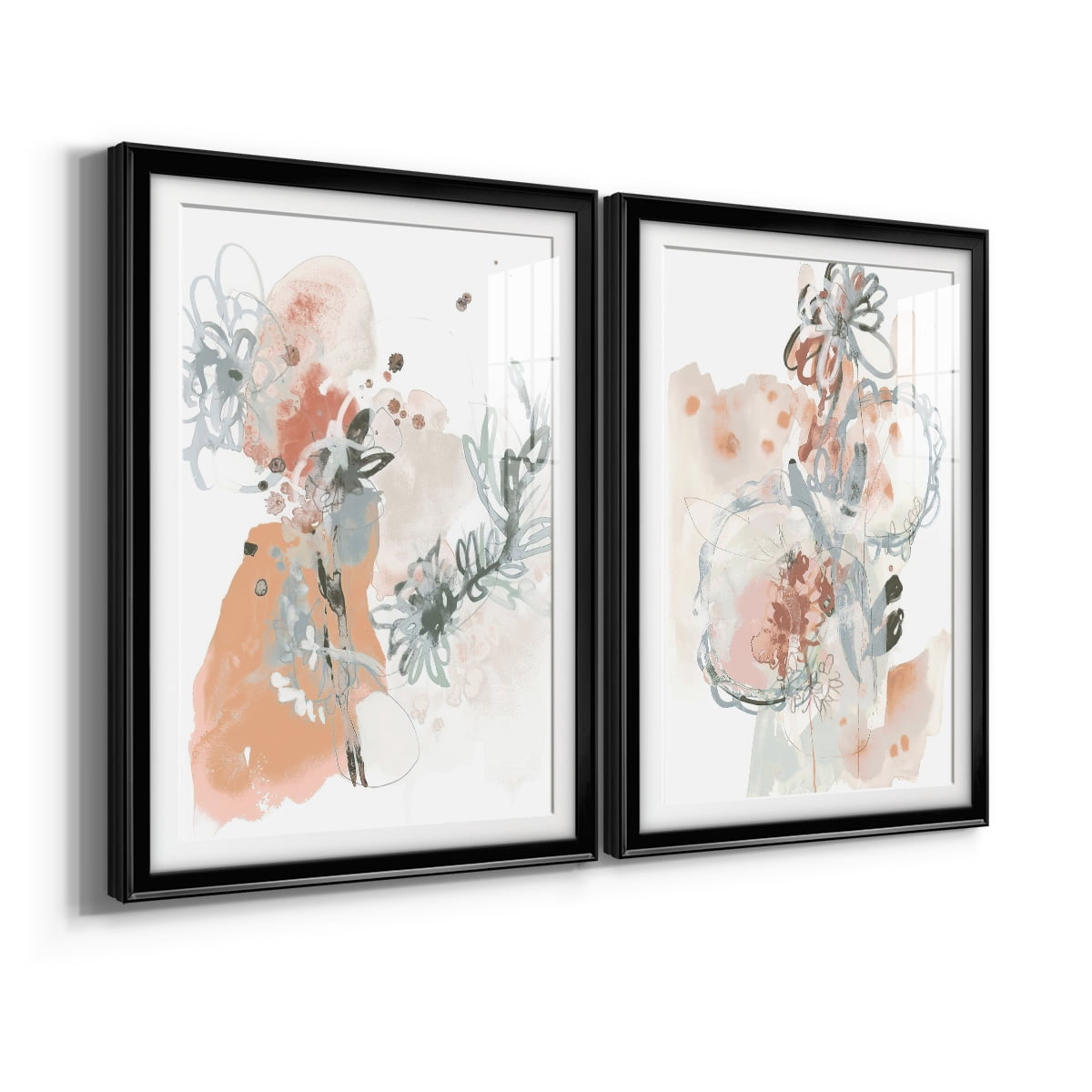 Wexford Home Petal Drift I Premium Framed Print, 18.5" x 24.5" - Ready to Hang, Black (Set of 2)