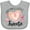 AC-Heather Grey, variant on Inktastic Pop Pop's Little Sweetie with Pink Heart Cookie Boys or Girls Baby Bib