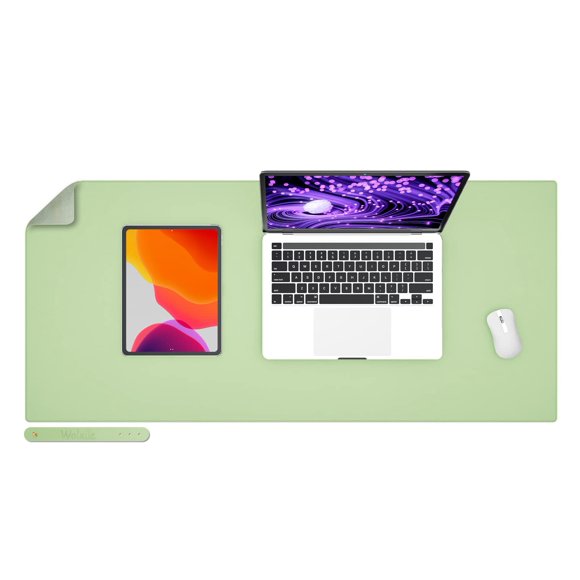Base para escritorio Wolaile 91 x 43 cm de cuero PU impermeable, verde