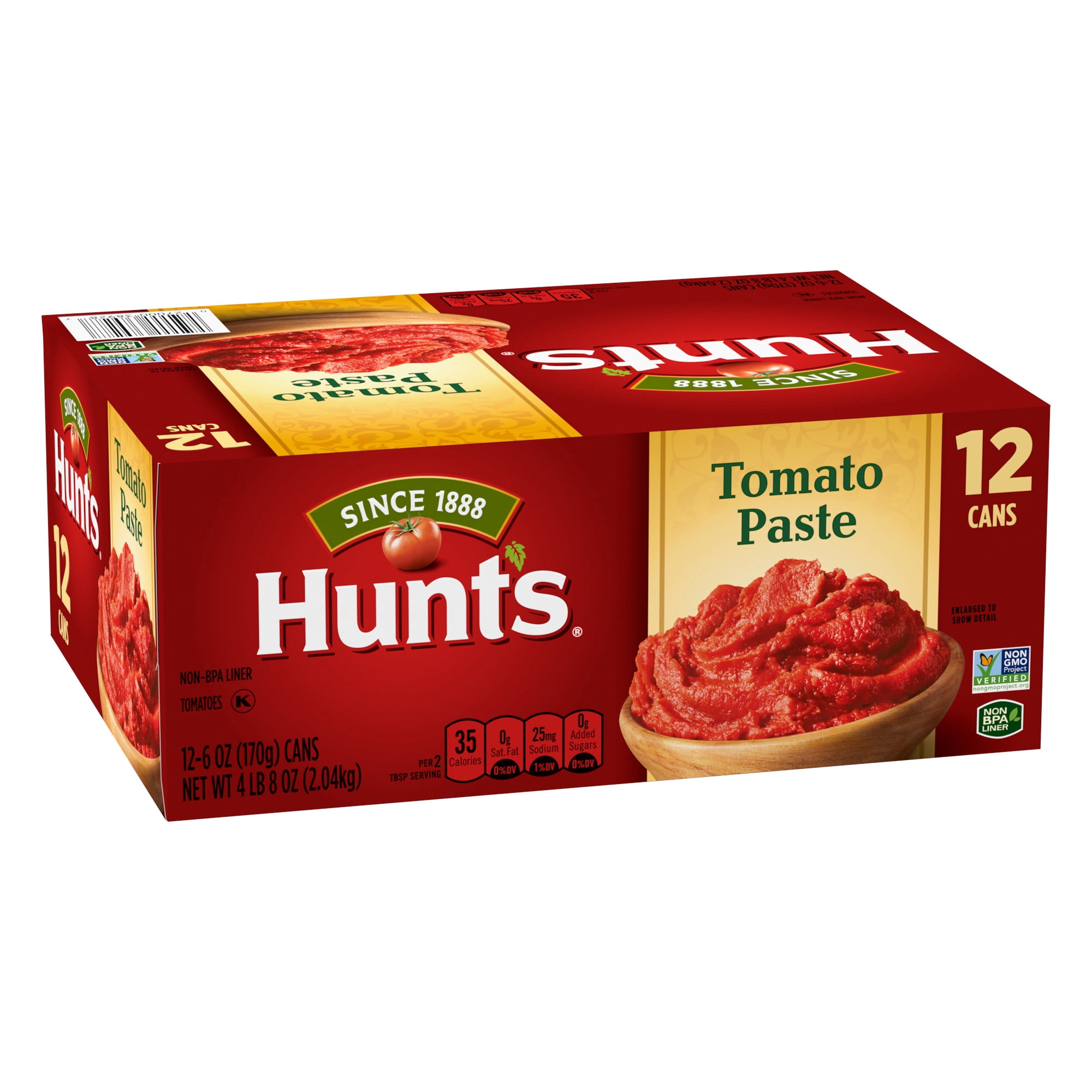 Hunt’s Tomato Paste, 6 oz Can, 12 Count