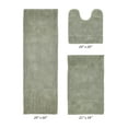 thumbnail image 5 of Better Trends 3 Piece Bathroom Rug Set, 100% Cotton, Extra Soft Tufted Bath Mat, Water Absorbent & Non Slip Bath Rug, (Dark Sage) Granada Collection, 5 of 7