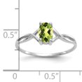thumbnail image 2 of 14k White Gold Peridot Birthstone Ring August, 2 of 6
