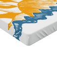 thumbnail image 2 of Ambesonne Modern Fitted Sheet, Sun Theme Warm Colors Beams, Twin Size, Yellow Blue, 2 of 3