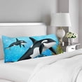thumbnail image 2 of ABPHOTO Shark Coral Reef Underwater Sea Ocean Body Pillow Covers Case Protector 20x60 inch, 2 of 2