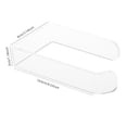 thumbnail image 4 of Guardoinrt Paper Holder Acrylic Bathroom Self-adhesive Organizer Rack Punchless Hanger with Stickers Household Modern Roll Transparent 1Set, 4 of 6