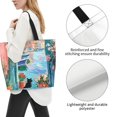 thumbnail image 3 of Disketp Coastal Cat By The Window Bolsa Tote Estampada para Mujer, Bolso de Hombro y de Mano para Compras y Viajes, 3 of 8
