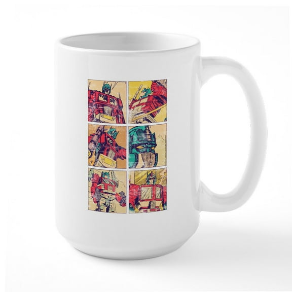 CafePress - Optimus Prime Comic Mugs - 15 oz Ceramic Large White Novelty Mug