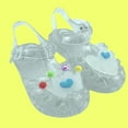 thumbnail image 6 of Travelwant Toddler Girls Jelly Sandals Rubber Sole Closed Toe Princess Flat Summer Shoes, 6 of 7