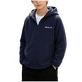 thumbnail image 2 of Bixock Toddler Boys Hooded Jackets Boys Light Jackets Kids Hoodie Outerwear Long Sleeve Hooded Zip Front Side Pockets Daily Jacket for Kids 2-12Years, 2 of 7