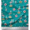 thumbnail image 1 of Soimoi Cotton Duck Fabric Gift Box,Candy Stick & Flamingo Bird Print Fabric by the Yard 56 Inch Wide, 1 of 1