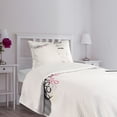 thumbnail image 5 of Ambesonne Modern Quilted Bedspread Set 2 Pcs, Sketchy Art Lady Character, Twin Size, White Black, 5 of 6