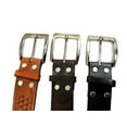 thumbnail image 4 of Mens Belt Western Leather Belts for Women Cowboy Basket Weave Tooled School Uniform Office, 4 of 9