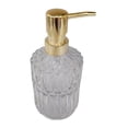 thumbnail image 2 of Dish Soap Dispenser Glass Liquid Soap Dispenser for Bathroom Countertop Home Clear Gold, 2 of 8