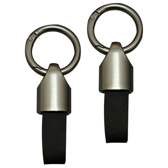 MUSEYA Car Key Ring Zinc Alloy Keychain Gun Black Key Accessory Minimalist 2Pcs