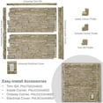 thumbnail image 7 of Ekena Millwork 4"W x 3"D x 7 7/8"H Universal Electrical Cover for StoneWall Faux Stone Siding Panels, Canyon Brown, 7 of 7